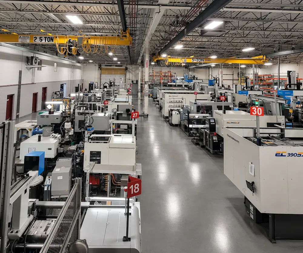 Shop floor with different machines